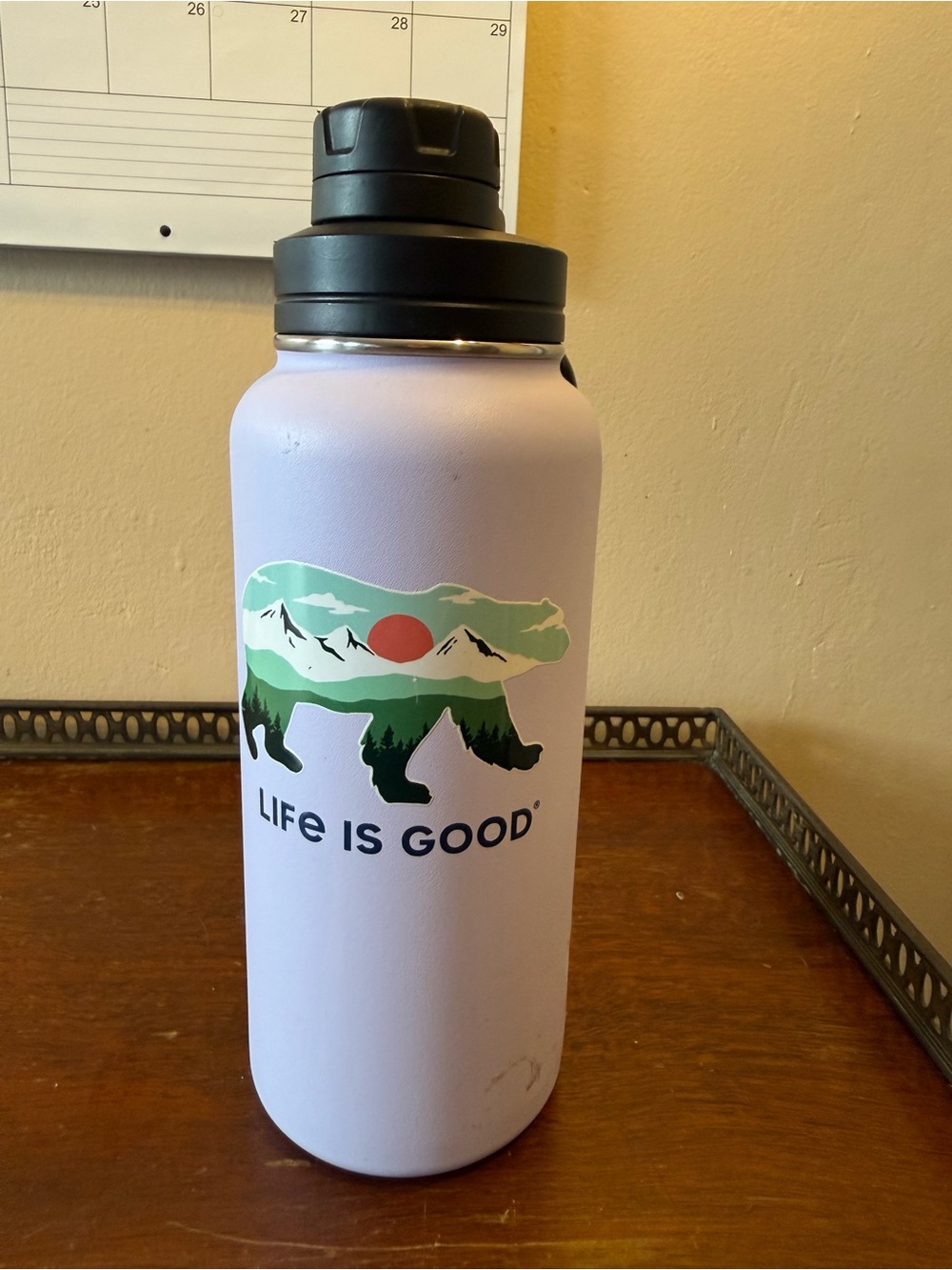 Life is Good travel water bottle